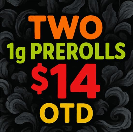 2x 1G JOSEY WALES 23.14% THC INDICA PREROLL $14 SPECIAL SILVER AND BLACK ATTACK